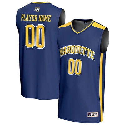 Men's GameDay Greats Blue Marquette Golden Eagles NIL Pick-A-Player Lightweight Basketball Fashion Jersey