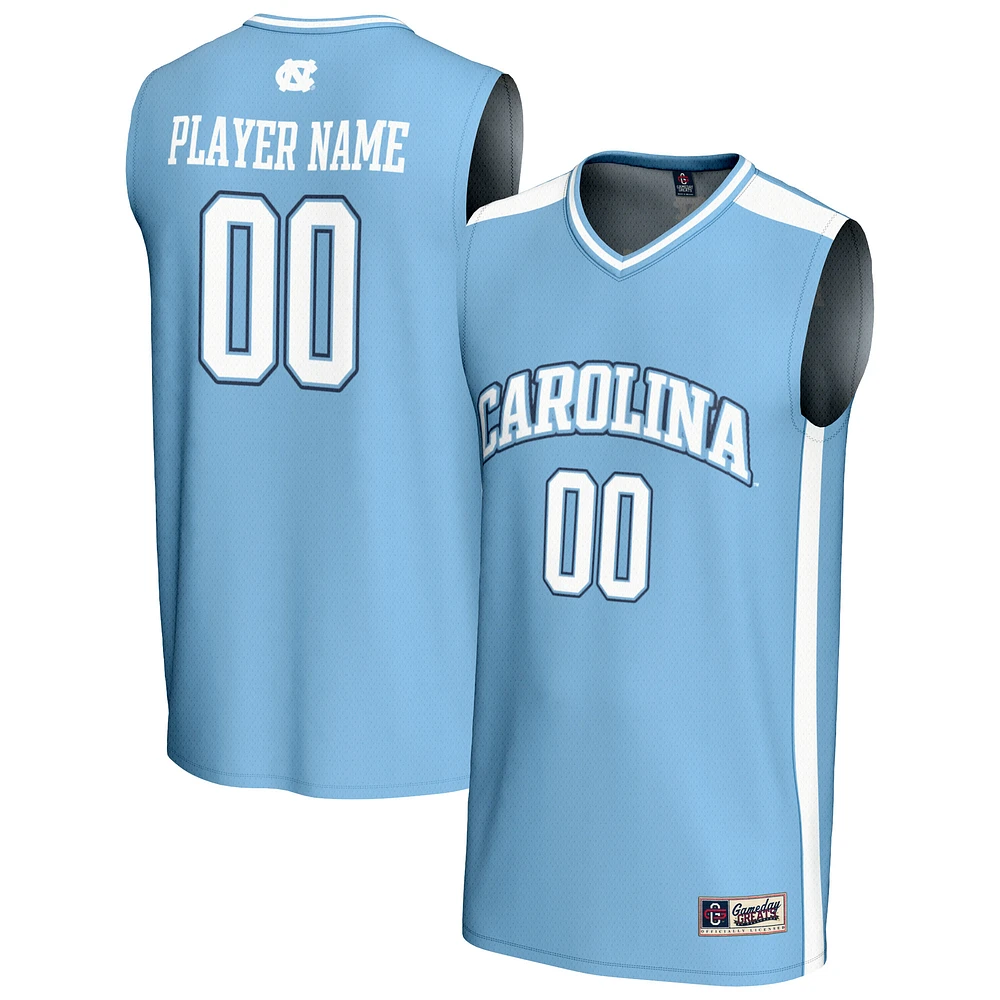 Men's GameDay Greats Light Blue North Carolina Tar Heels NIL Pick-A-Player Lightweight Basketball Fashion Jersey