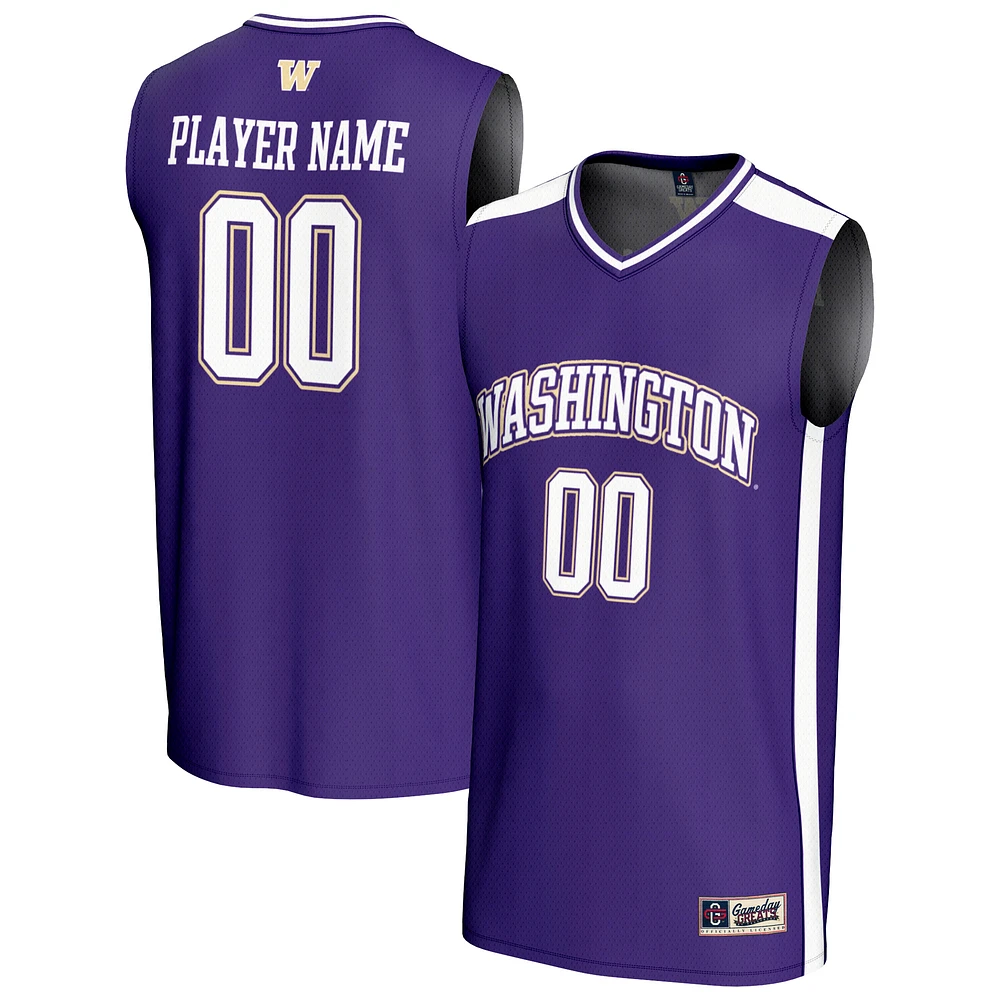 Men's GameDay Greats Purple Washington Huskies NIL Pick-A-Player Lightweight Basketball Fashion Jersey