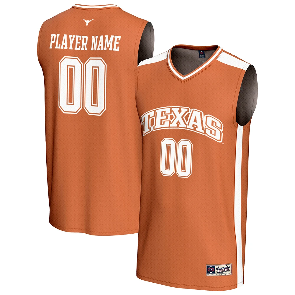 Men's GameDay Greats Burnt Orange Texas Longhorns NIL Pick-A-Player Lightweight Basketball Fashion Jersey