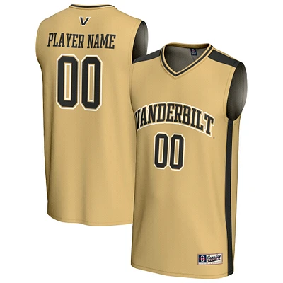 Men's GameDay Greats Gold Vanderbilt Commodores NIL Pick-A-Player Lightweight Basketball Fashion Jersey