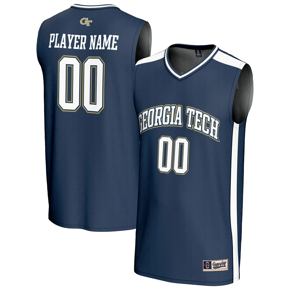 Youth GameDay Greats Navy Georgia Tech Yellow Jackets NIL Pick-A-Player Lightweight Men's Basketball Fashion Jersey