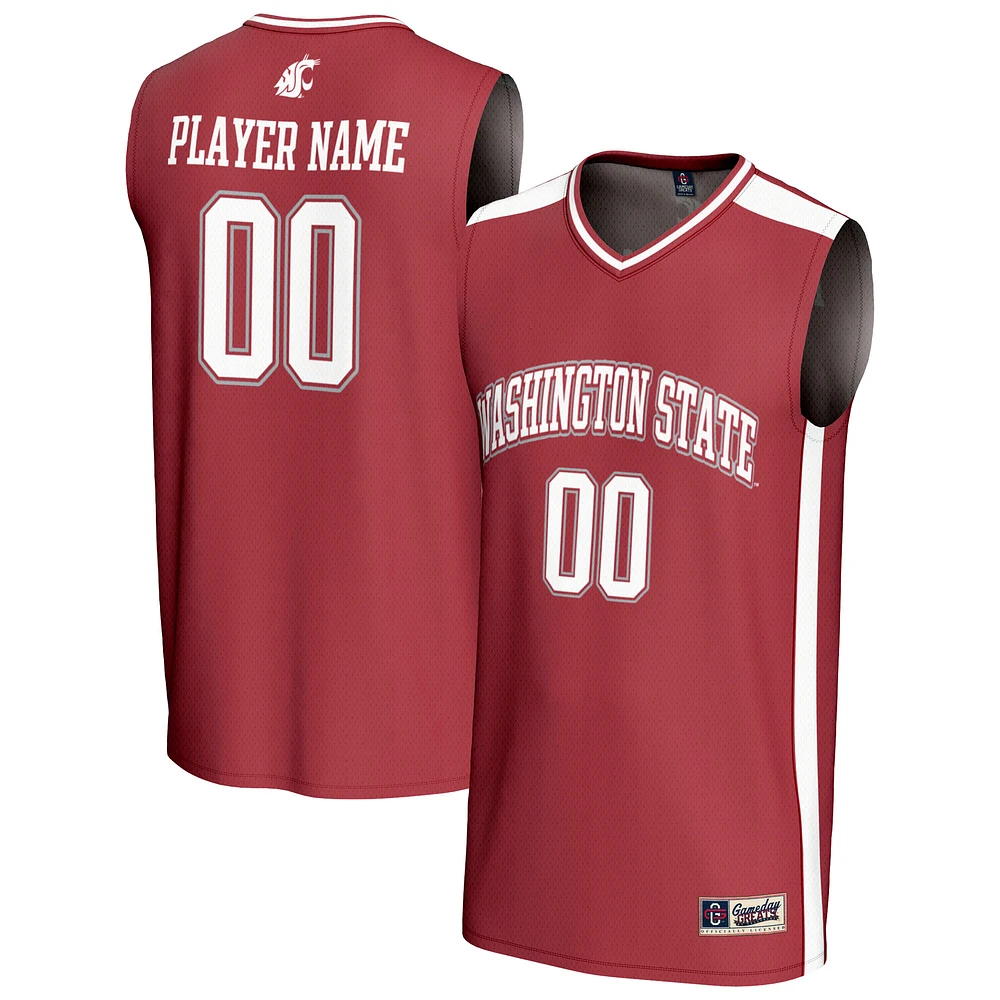 Youth GameDay Greats Crimson Washington State Cougars NIL Pick-A-Player Lightweight Men's Basketball Fashion Jersey