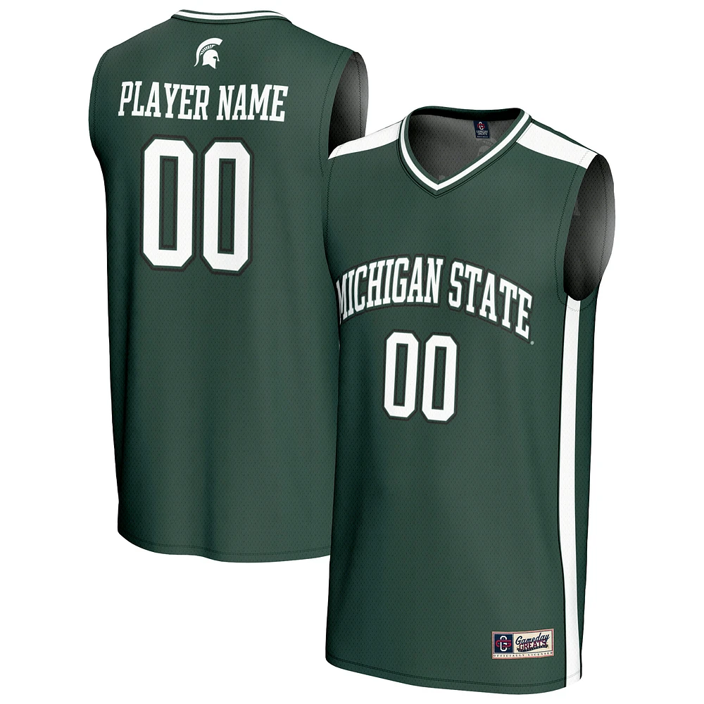 Youth GameDay Greats Green Michigan State Spartans NIL Pick-A-Player Lightweight Men's Basketball Fashion Jersey
