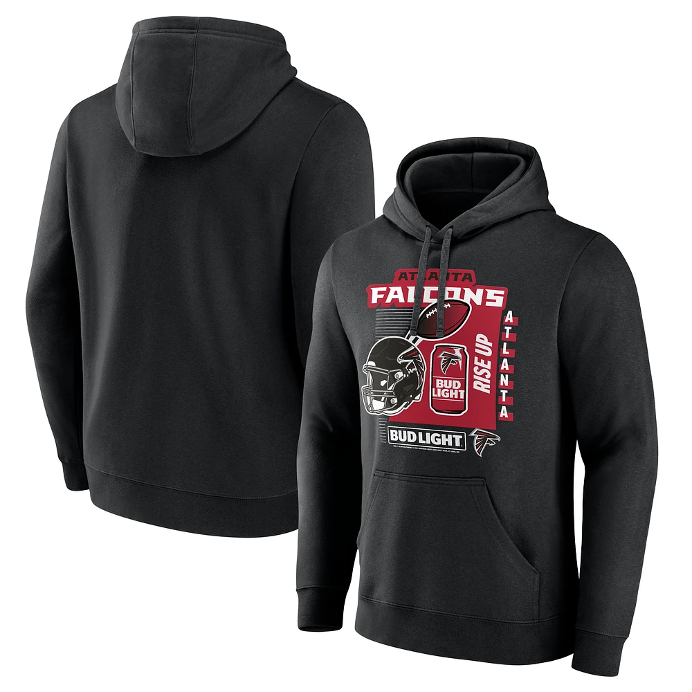 Men's Black Atlanta Falcons Bud Light Pullover Hoodie
