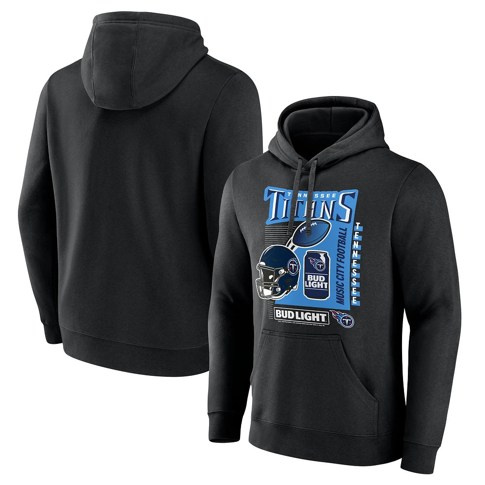 Men's Black Tennessee Titans Bud Light Pullover Hoodie