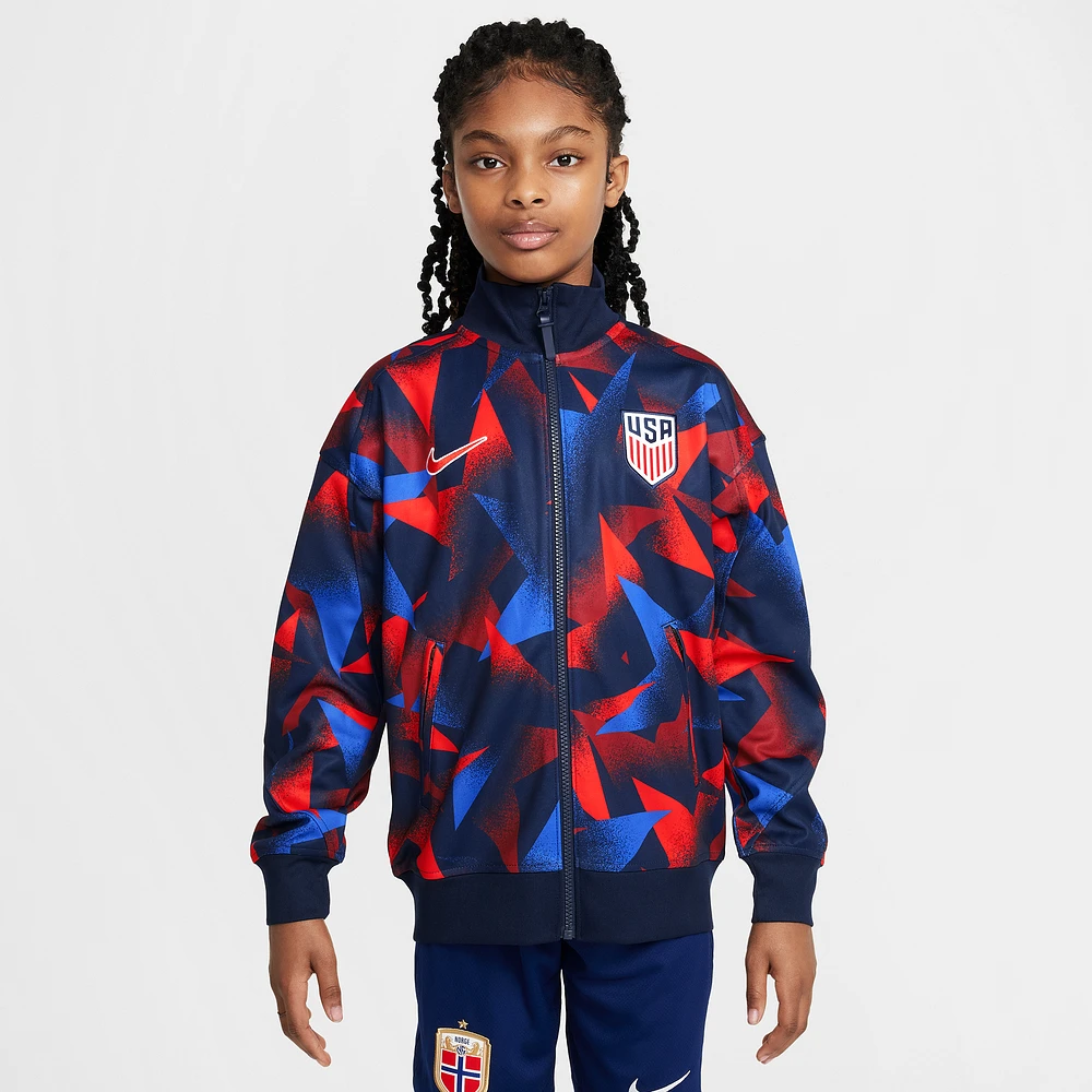 Youth Nike Navy USMNT 2025 Academy Pro Anthem Full-Zip Jacket