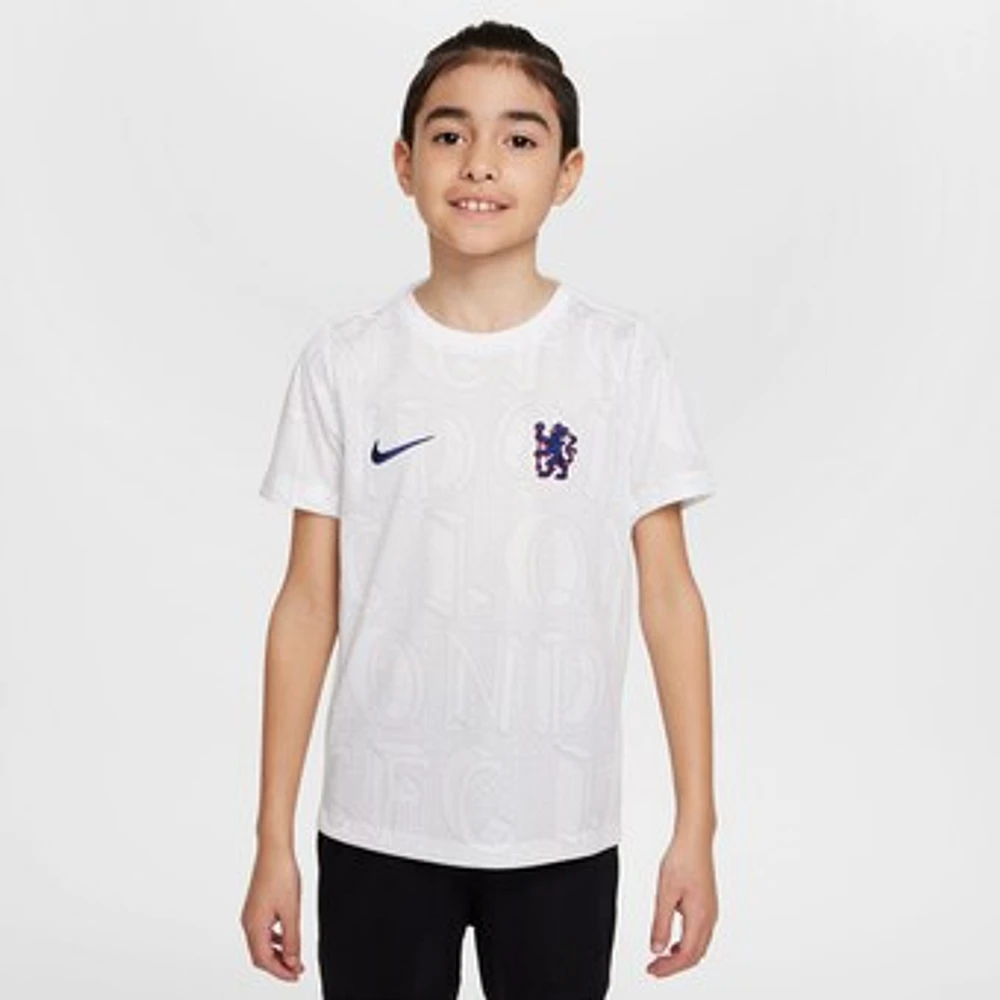 Youth Nike White Chelsea 2025/26 Academy Pro Pre-Match Top