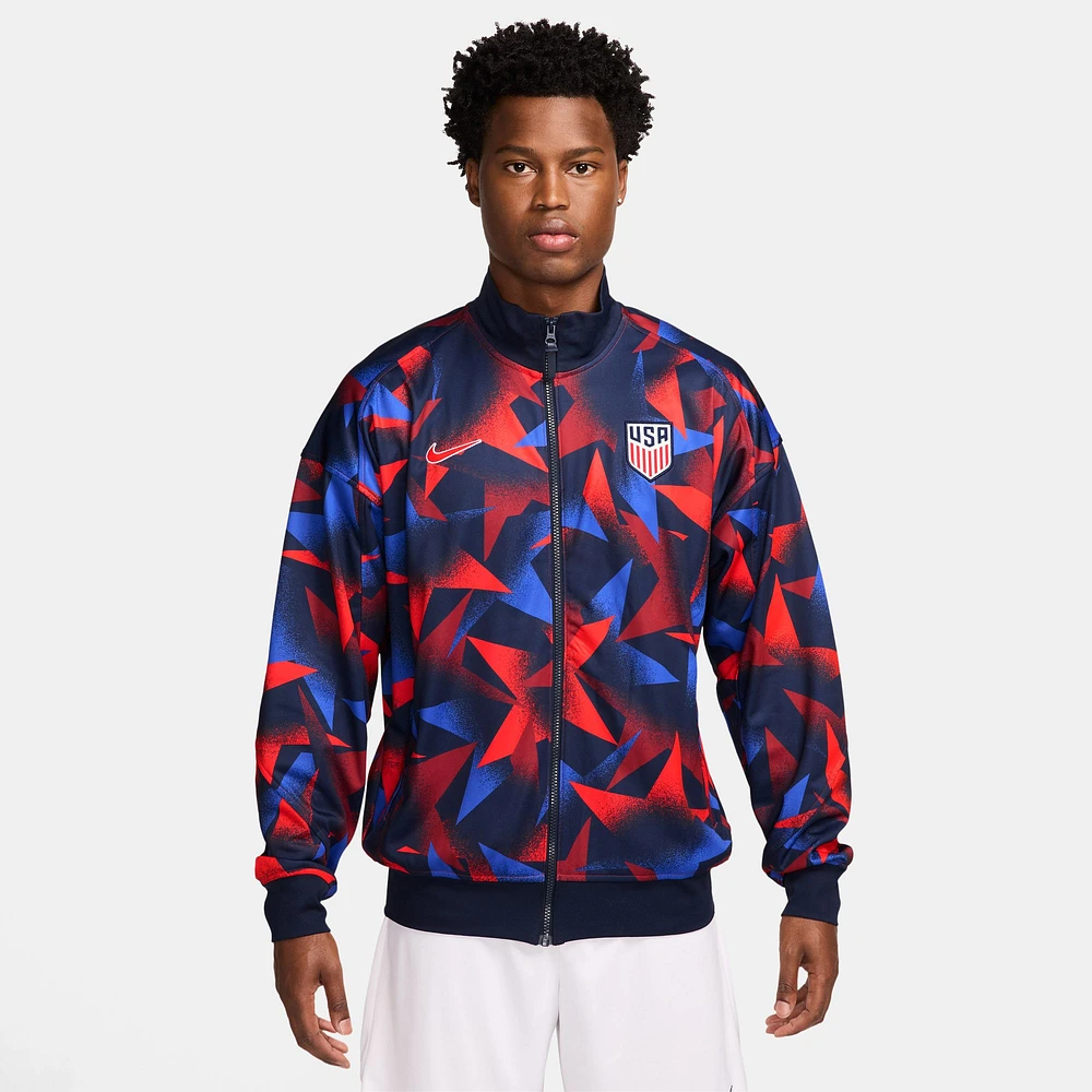 Men's Nike Navy USMNT 2025 Academy Pro Performance Anthem Full-Zip Jacket