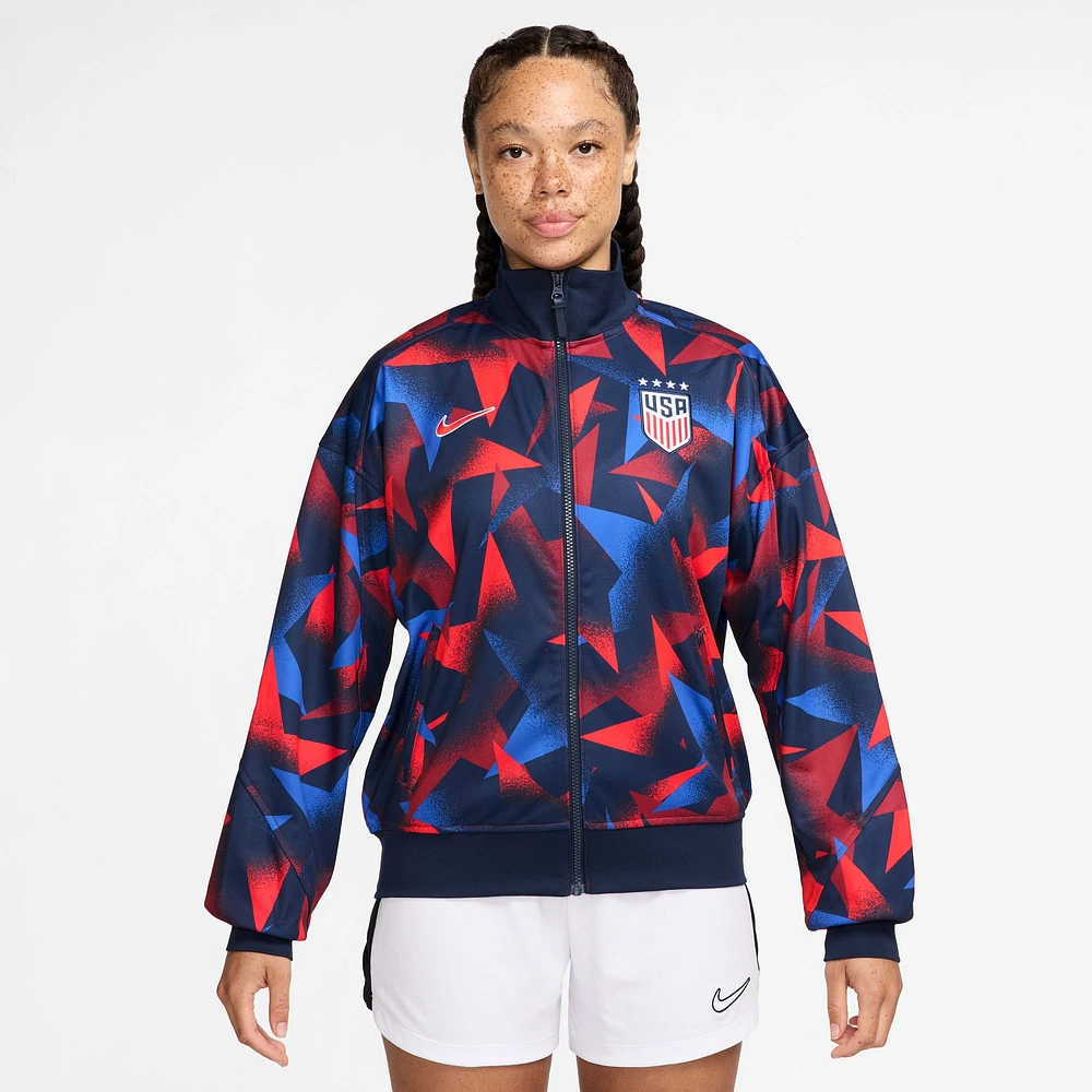 Women's Nike Navy USWNT 2025 Academy Pro Anthem Performance Full-Zip Jacket