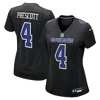 Women's Nike Dak Prescott Carbon Black Dallas Cowboys Fashion Game Jersey
