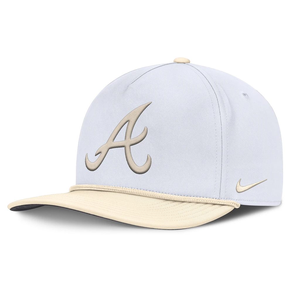 Men's Nike White/Cream Atlanta Braves Pro Performance Snapback Hat