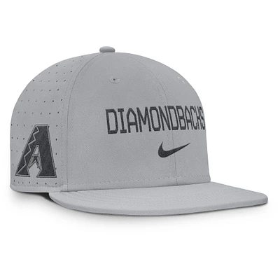 Men's Nike Gray Arizona Diamondbacks True Performance Fitted Hat