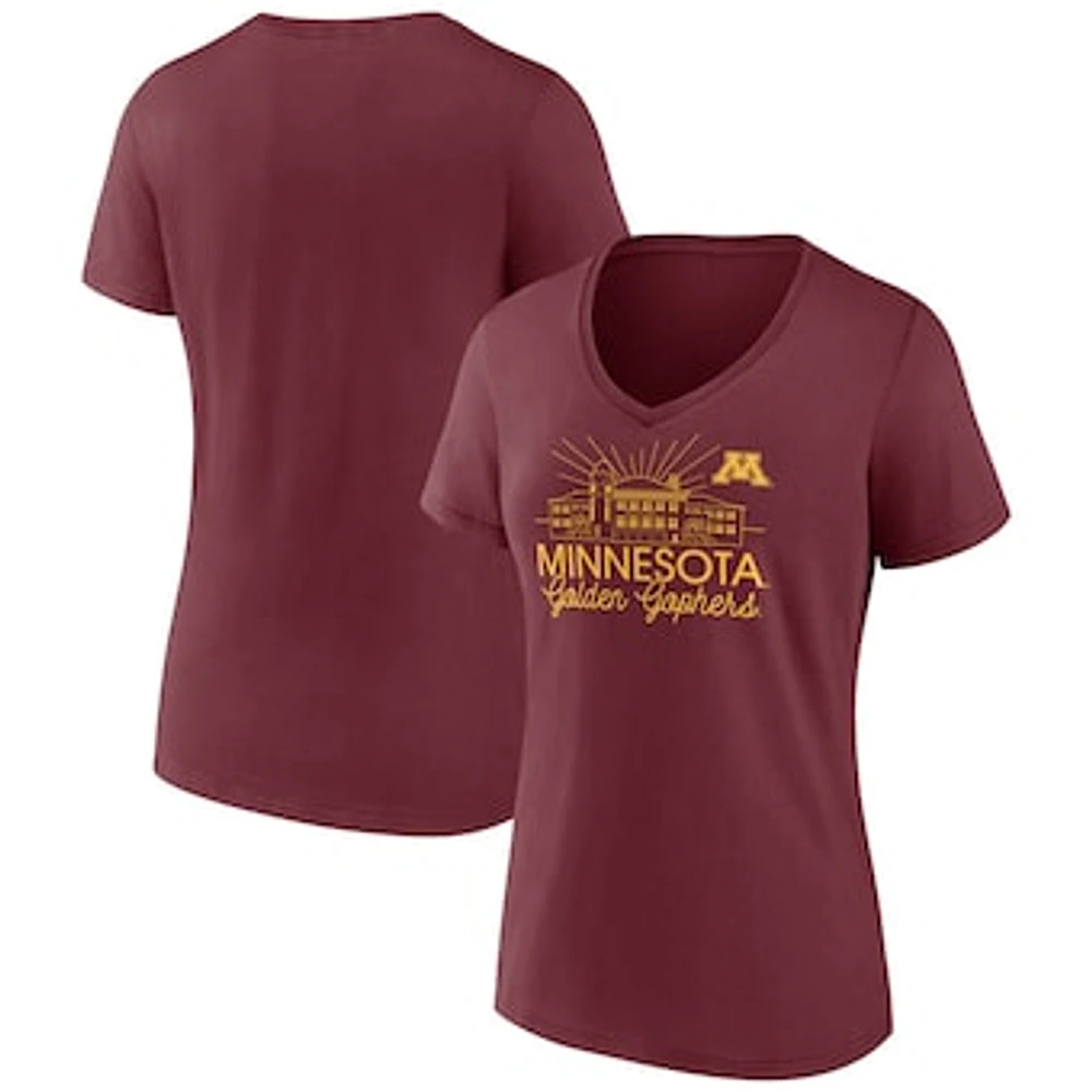 Women's Fanatics Maroon Minnesota Golden Gophers Fundamentals Region Draw T-Shirt
