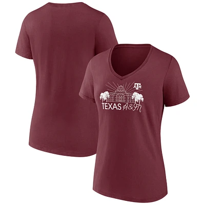 Women's Fanatics Maroon Texas A&M Aggies Fundamentals Region Draw T-Shirt
