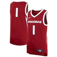 Youth Nike #1 Crimson Arkansas Razorbacks Replica Basketball Jersey