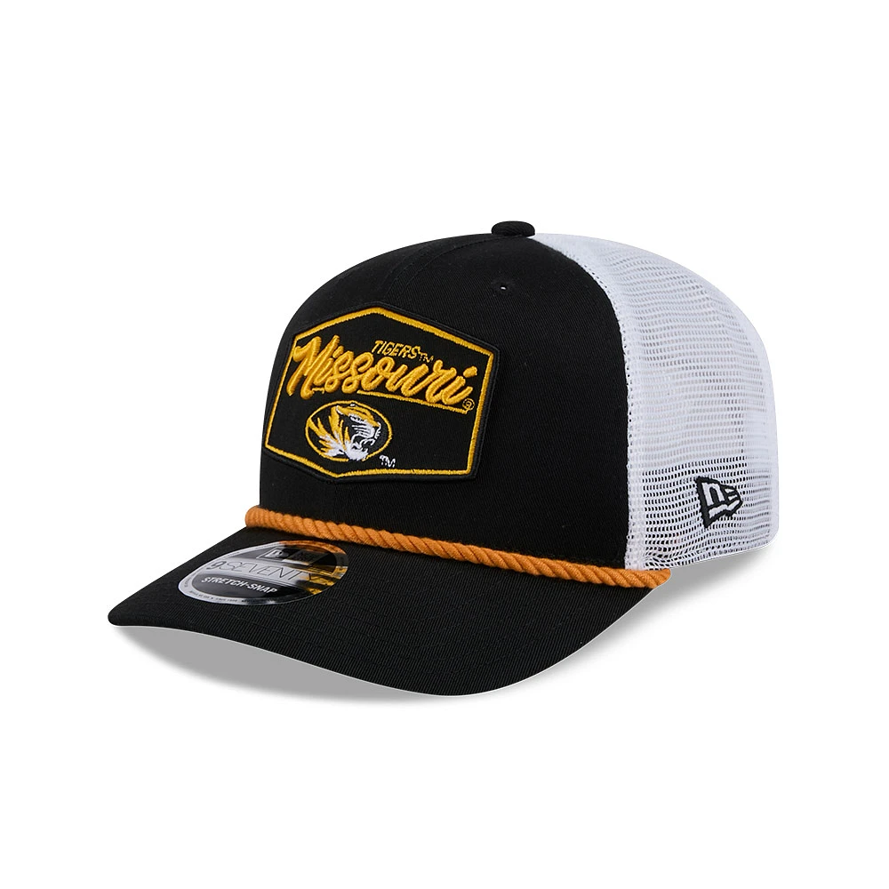 Men's New Era Black Missouri Tigers 9SEVENTY Trucker Stretch-Snap Hat