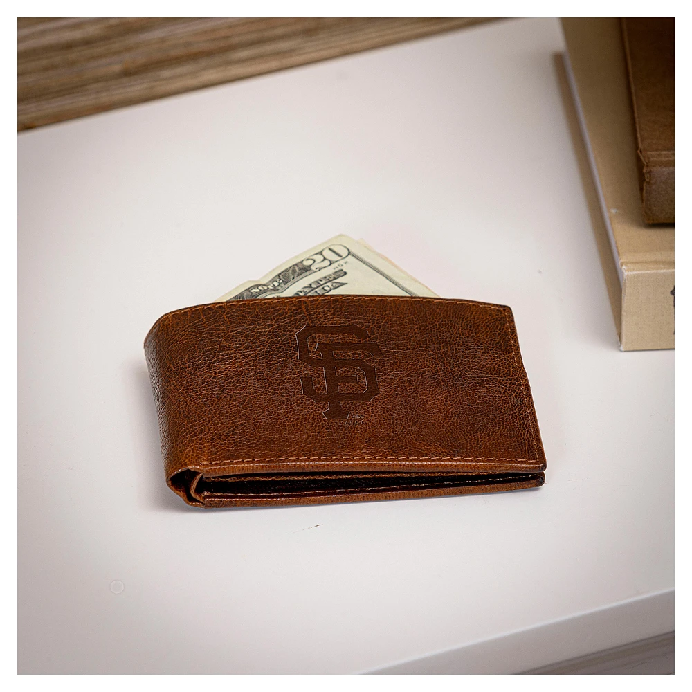 San Francisco Giants Bi-Fold Leather Passcase Wallet