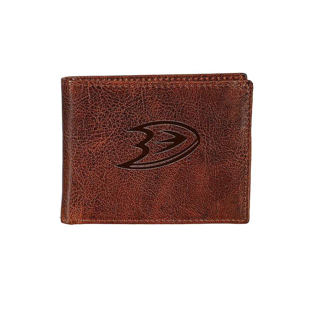 Anaheim Ducks Bi-Fold Leather Passcase Wallet