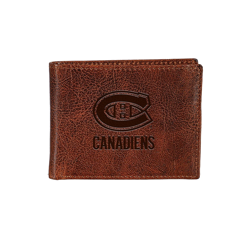 Montreal Canadiens Bi-Fold Leather Passcase Wallet