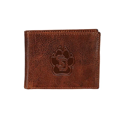 South Dakota Coyotes Bi-Fold Leather Passcase Wallet