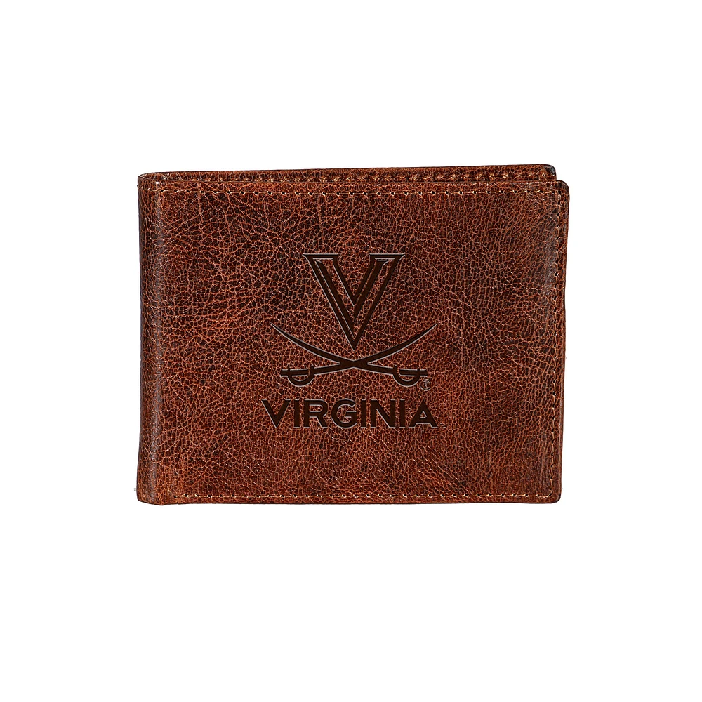 Virginia Cavaliers Bi-Fold Leather Passcase Wallet