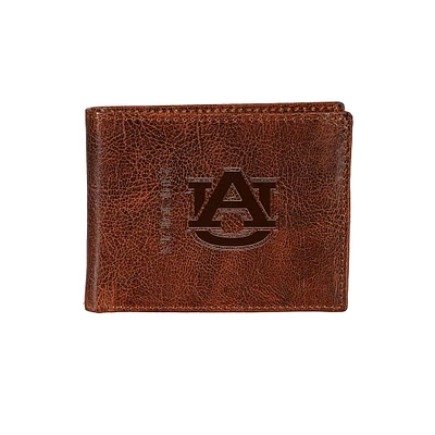 Auburn Tigers Bi-Fold Leather Passcase Wallet