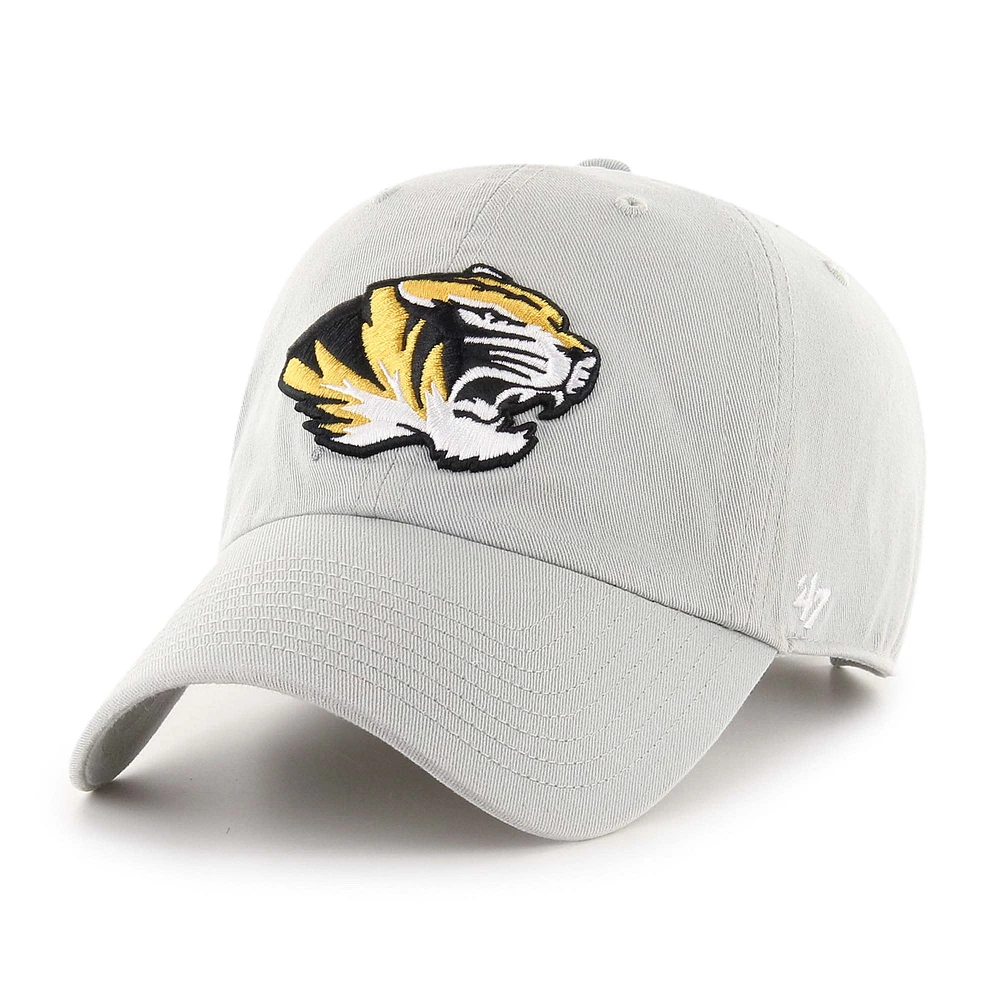 Men's '47 Gray Missouri Tigers Clean Up Adjustable Hat