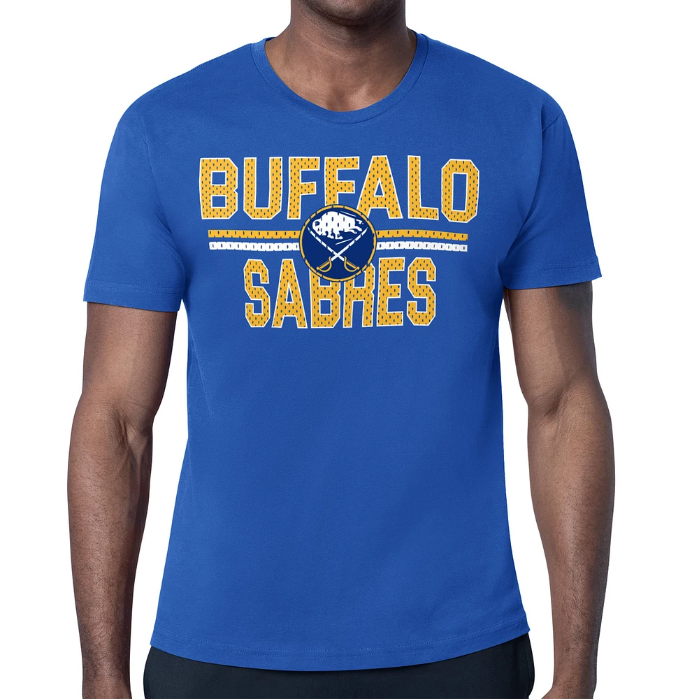 Men's Starter Royal Buffalo Sabres Mesh Look Team Name T-Shirt