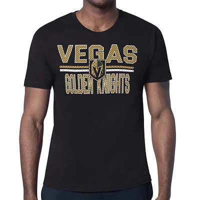 Men's Starter Black Vegas Golden Knights Mesh Look Team Name T-Shirt