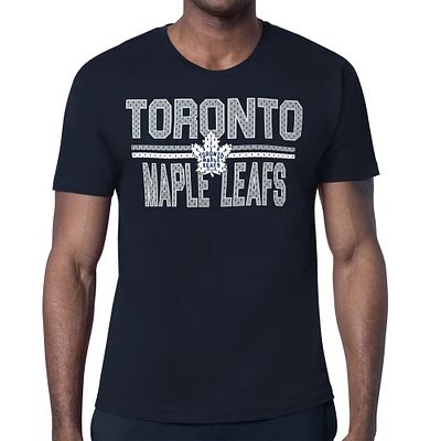 Men's Starter Navy Toronto Maple Leafs Mesh Look Team Name T-Shirt