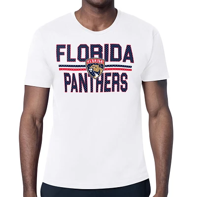 Men's Starter White Florida Panthers Team Wordmark & Logo T-Shirt