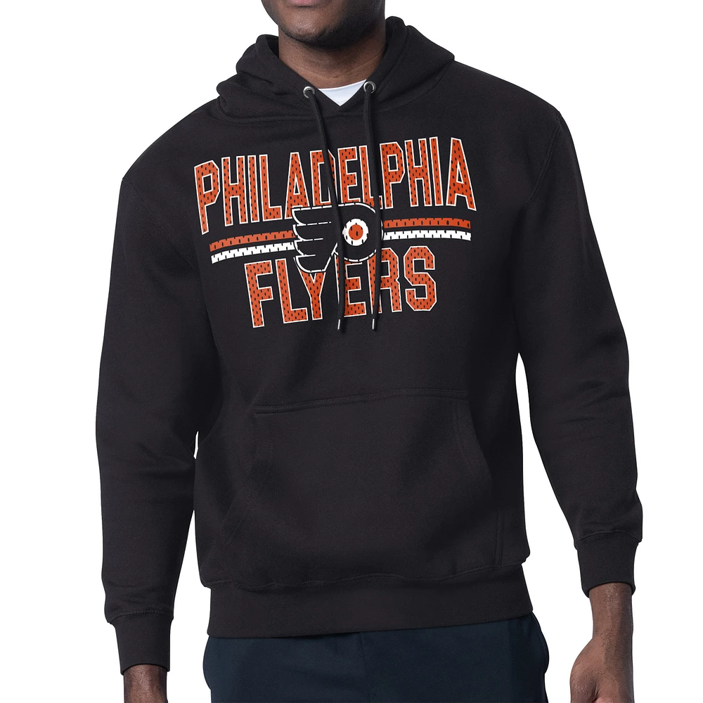 Men's Starter Philadelphia Flyers Mesh Look Team Name Logo Tri-Blend Pullover Hoodie