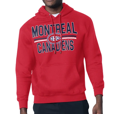 Men's Starter Montreal Canadiens Mesh Look Team Name Logo Tri-Blend Pullover Hoodie