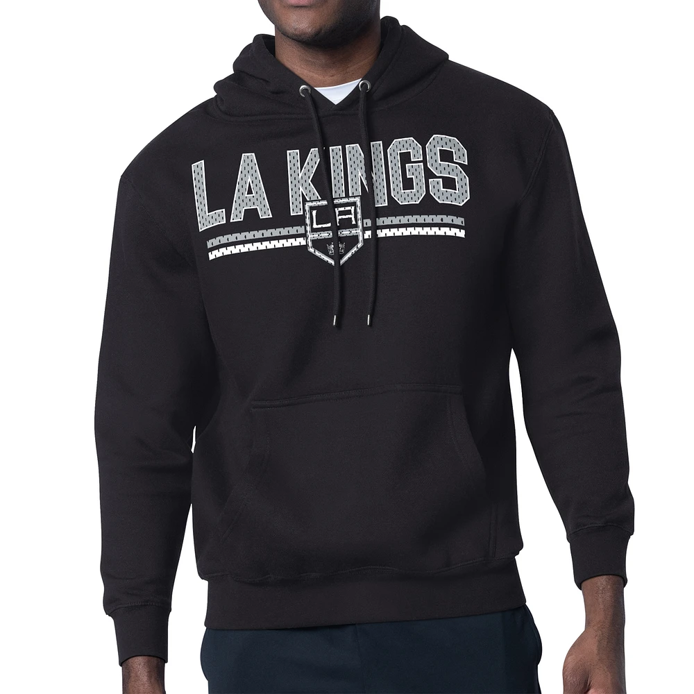 Men's Starter Los Angeles Kings Mesh Look Team Name Logo Tri-Blend Pullover Hoodie