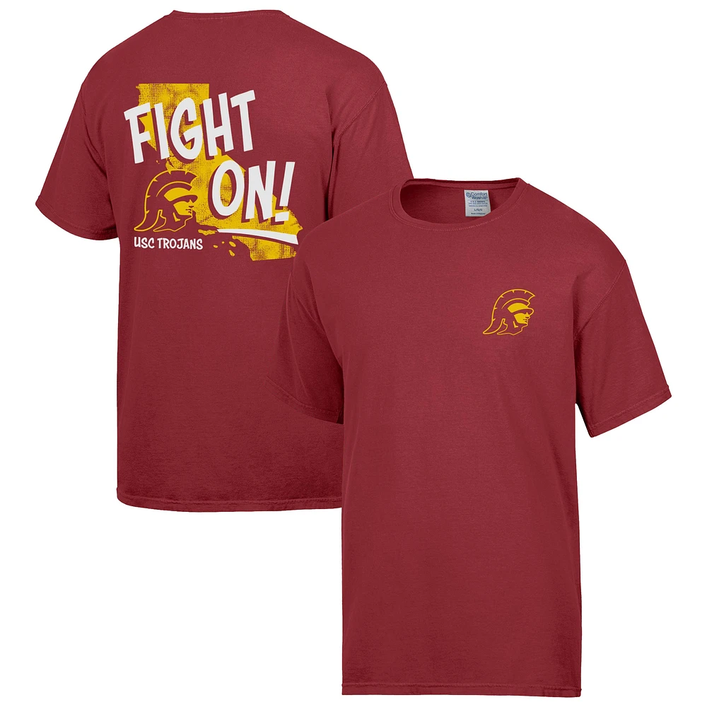 Men's ComfortWash Cardinal USC Trojans Fight On T-Shirt
