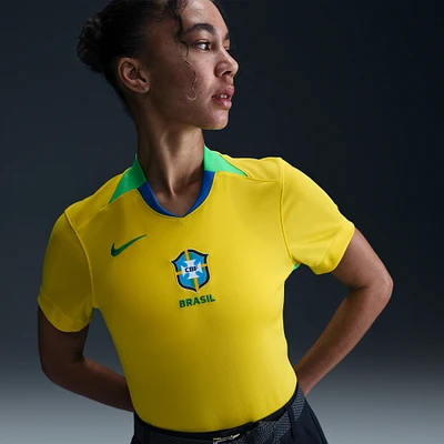 Women's Nike Yellow Brazil National Team 2025/26 Home Replica Jersey