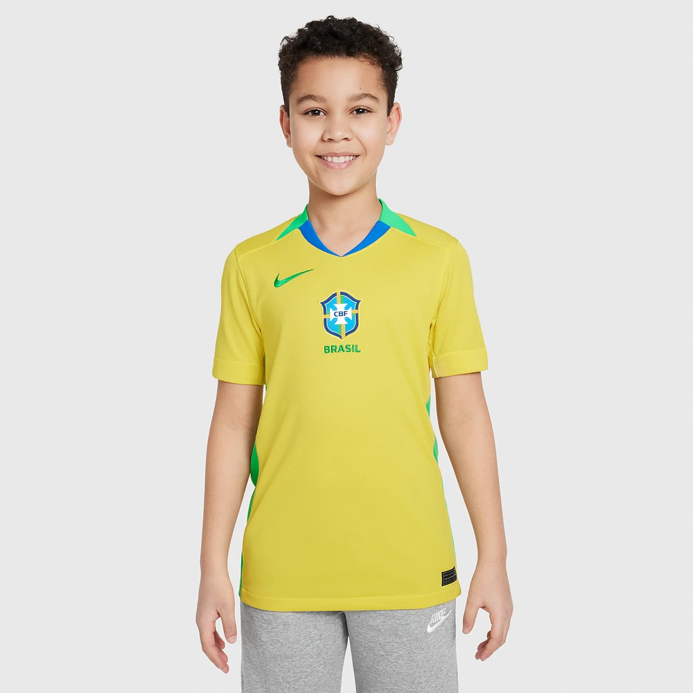 Youth Nike Yellow Brazil Women's National Team 2025/26 Home Replica Jersey