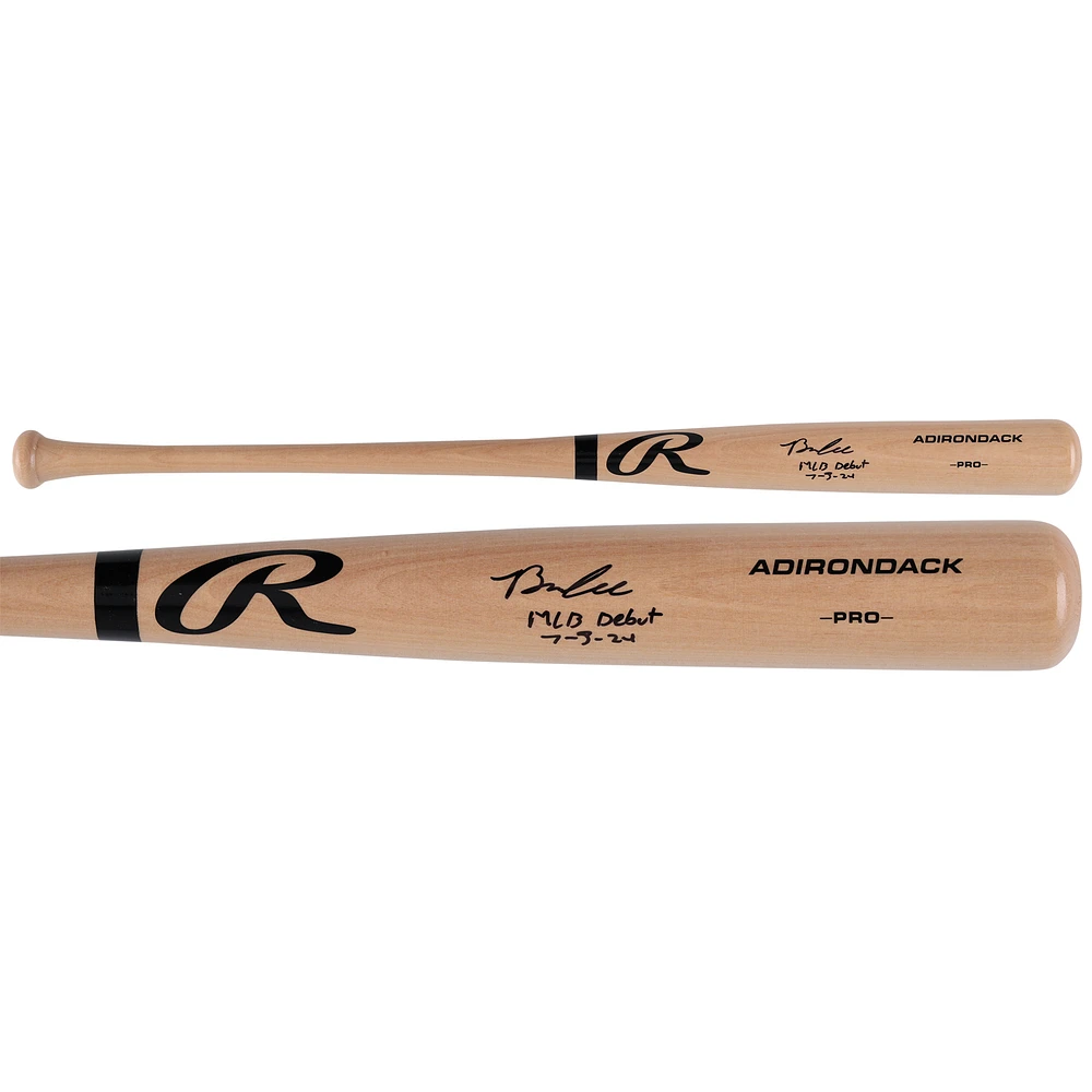 Brooks Lee Minnesota Twins Autographed Rawlings Pro Bat with "MLB Debut 7-3-24" Inscription
