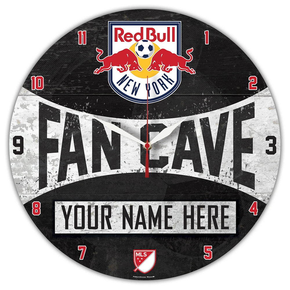 WinCraft New York Red Bulls Personalized 14'' Round Wall Clock