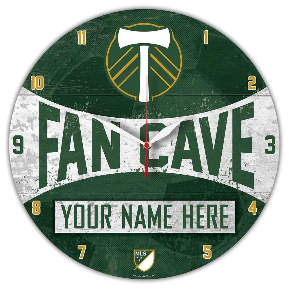 WinCraft Portland Timbers Personalized 14'' Round Wall Clock