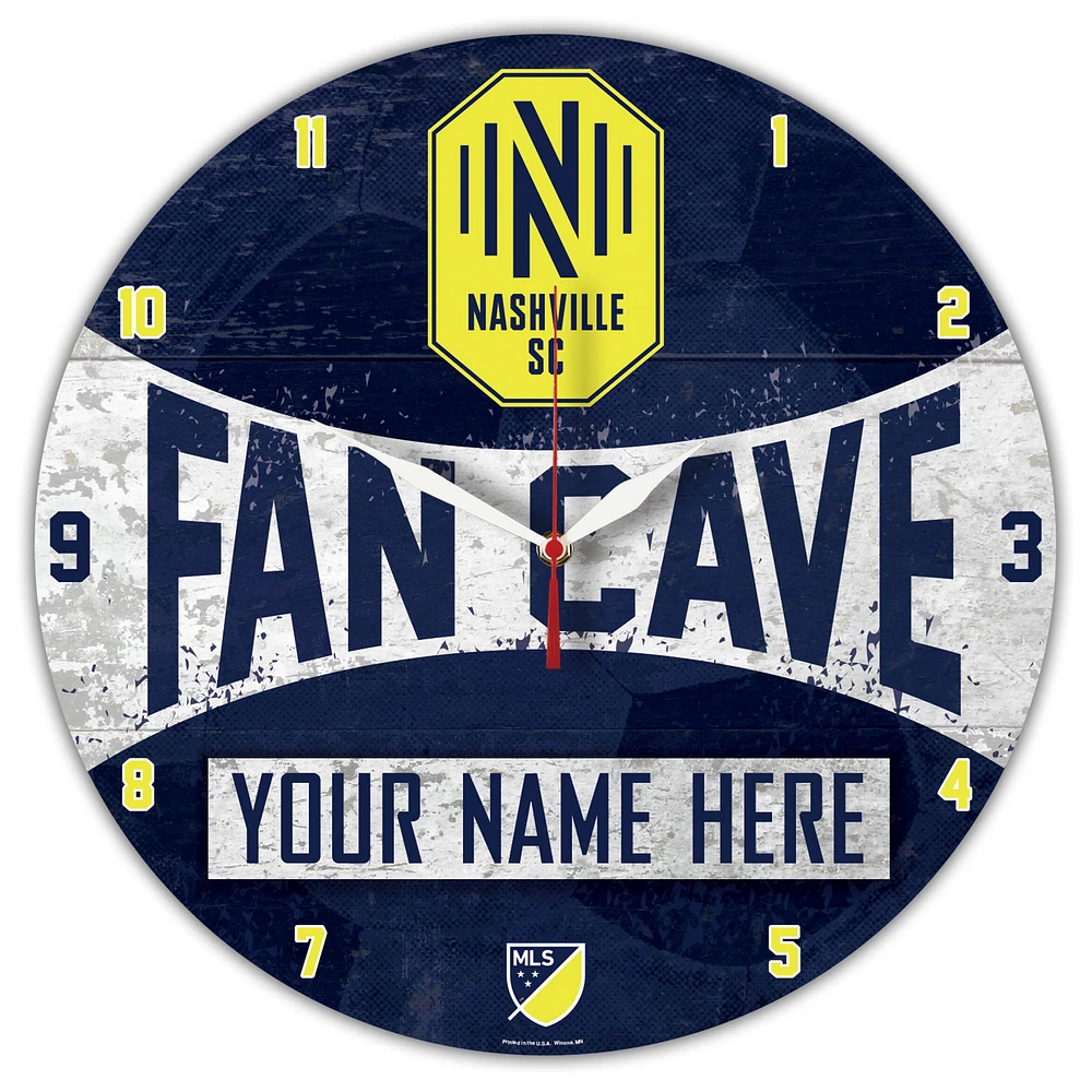 WinCraft Nashville SC Personalized 14'' Round Wall Clock
