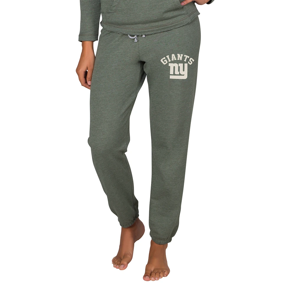Women's Concepts Sport Green New York Giants Mainstream French Terry Tri-Blend Pants