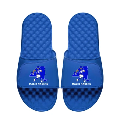 Youth ISlide Malik Nabers Royal NFLPA Player State Outline Slide Sandals