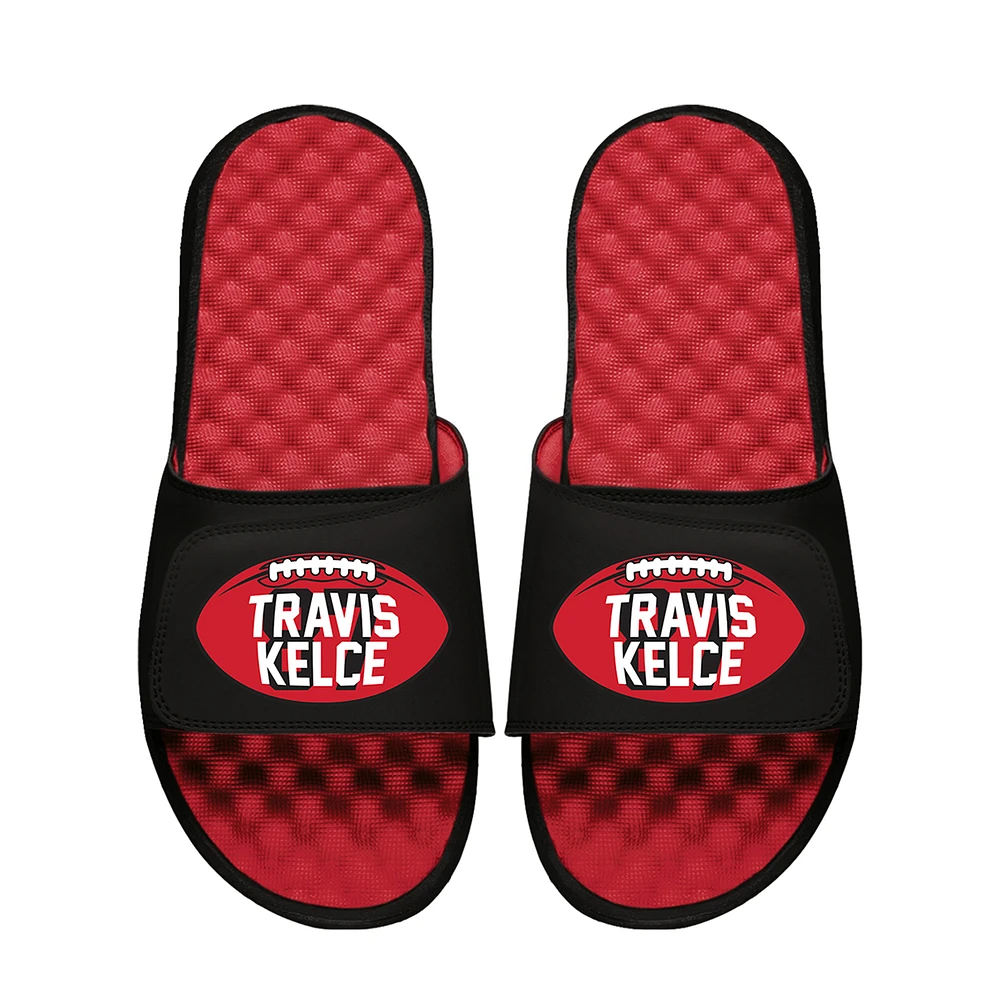 Unisex ISlide Travis Kelce Black NFLPA Football Logo Slide Sandals