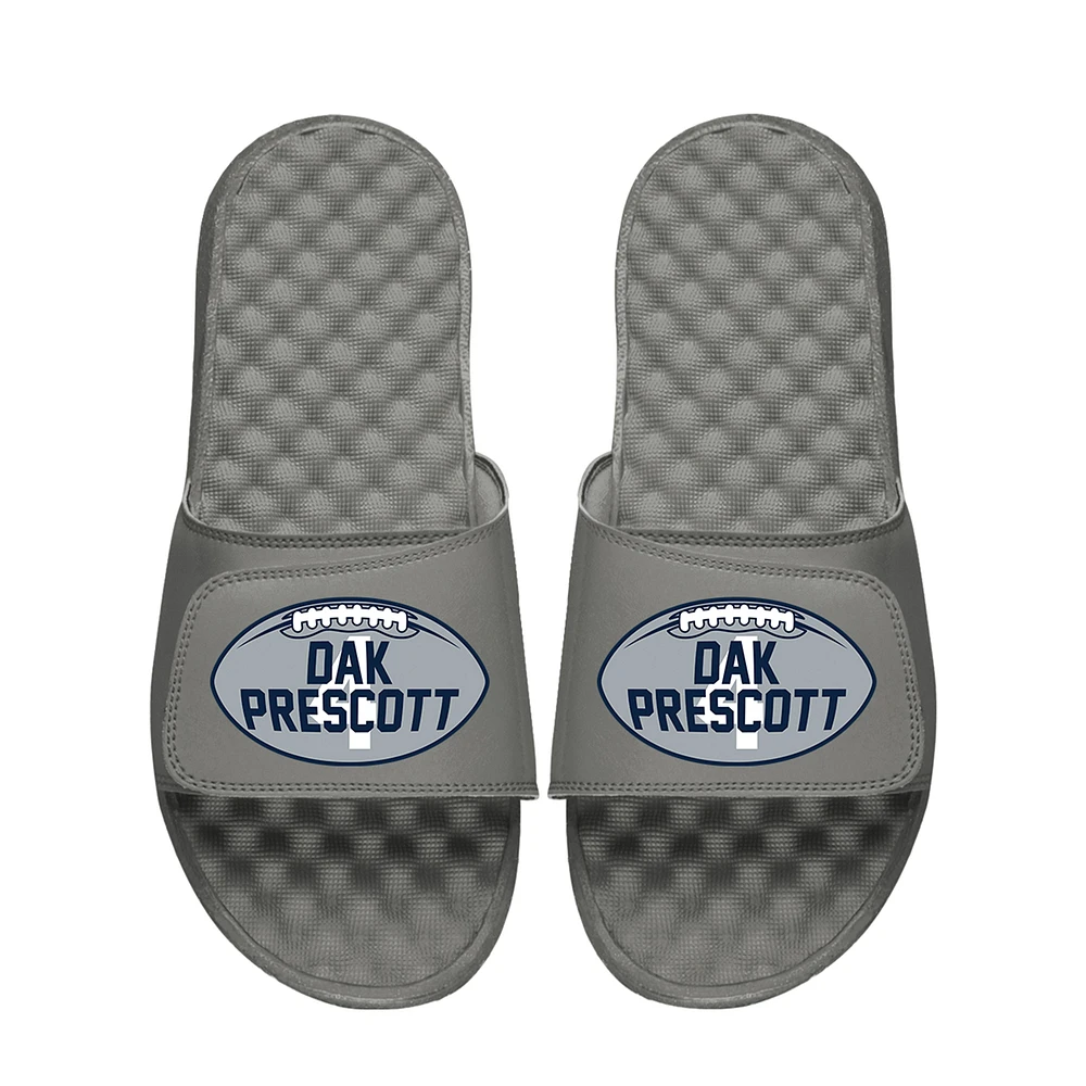Unisex ISlide Dak Prescott Gray NFLPA Football Logo Slide Sandals