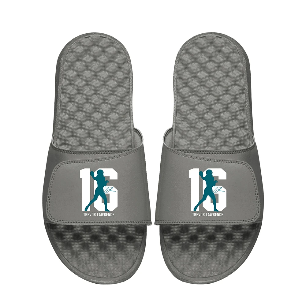 Unisex ISlide Trevor Lawrence Gray NFLPA Player Silhouette Slide Sandals