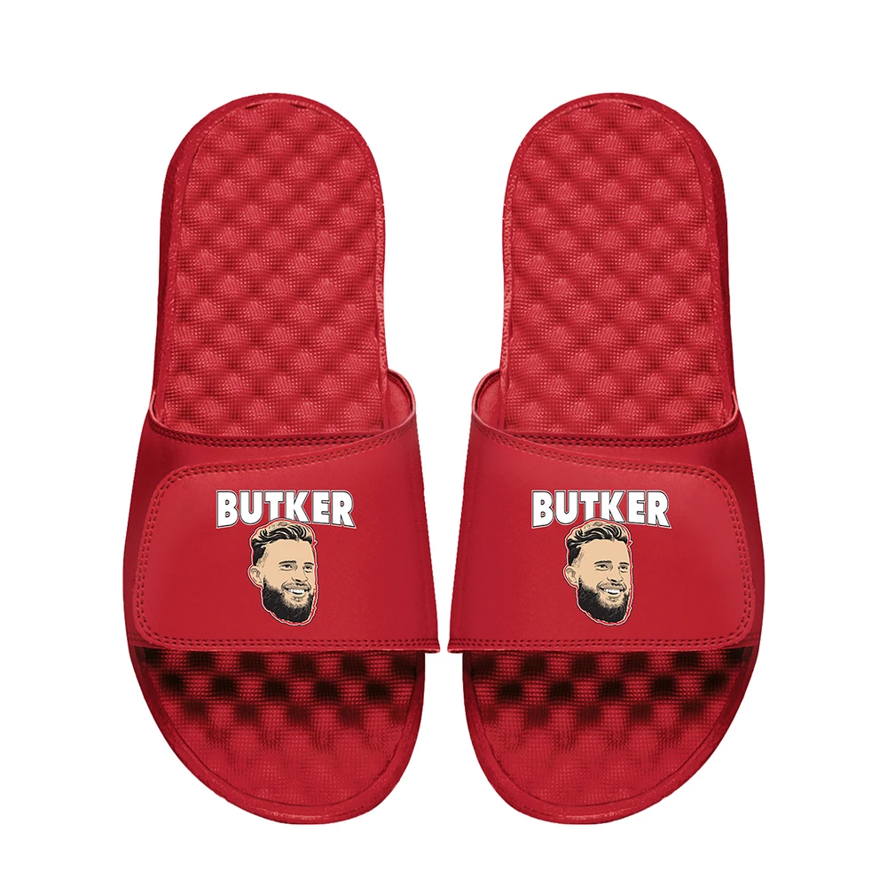 Unisex ISlide Harrison Butker Red NFLPA Big Head Slide Sandals