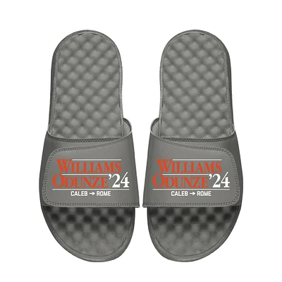 Unisex ISlide Caleb Williams & Rome Odunze Gray NFLPA Player Campaign Slide Sandals