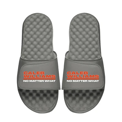 Youth ISlide Caleb Williams Gray NFLPA No Matter What Slide Sandals